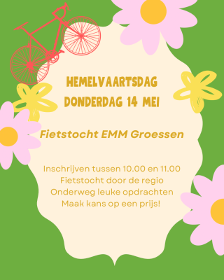 Hemelvaartsdag Fietstocht georganiseerd door Schutterij EMM Groessen