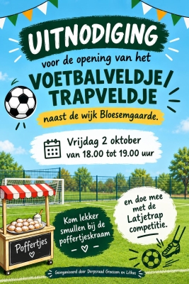 Opening trapveldje Bloesemgaarde