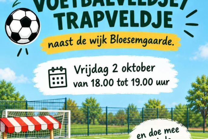 Opening trapveldje Bloesemgaarde vrijdag 2-10